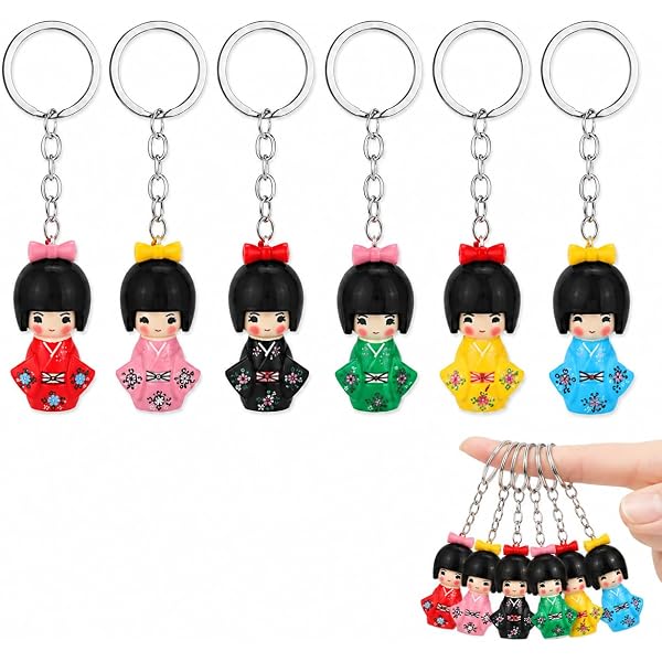 Amazon.com: RAIDIN Acrylic Cute Japanese Kimono Doll Keychain