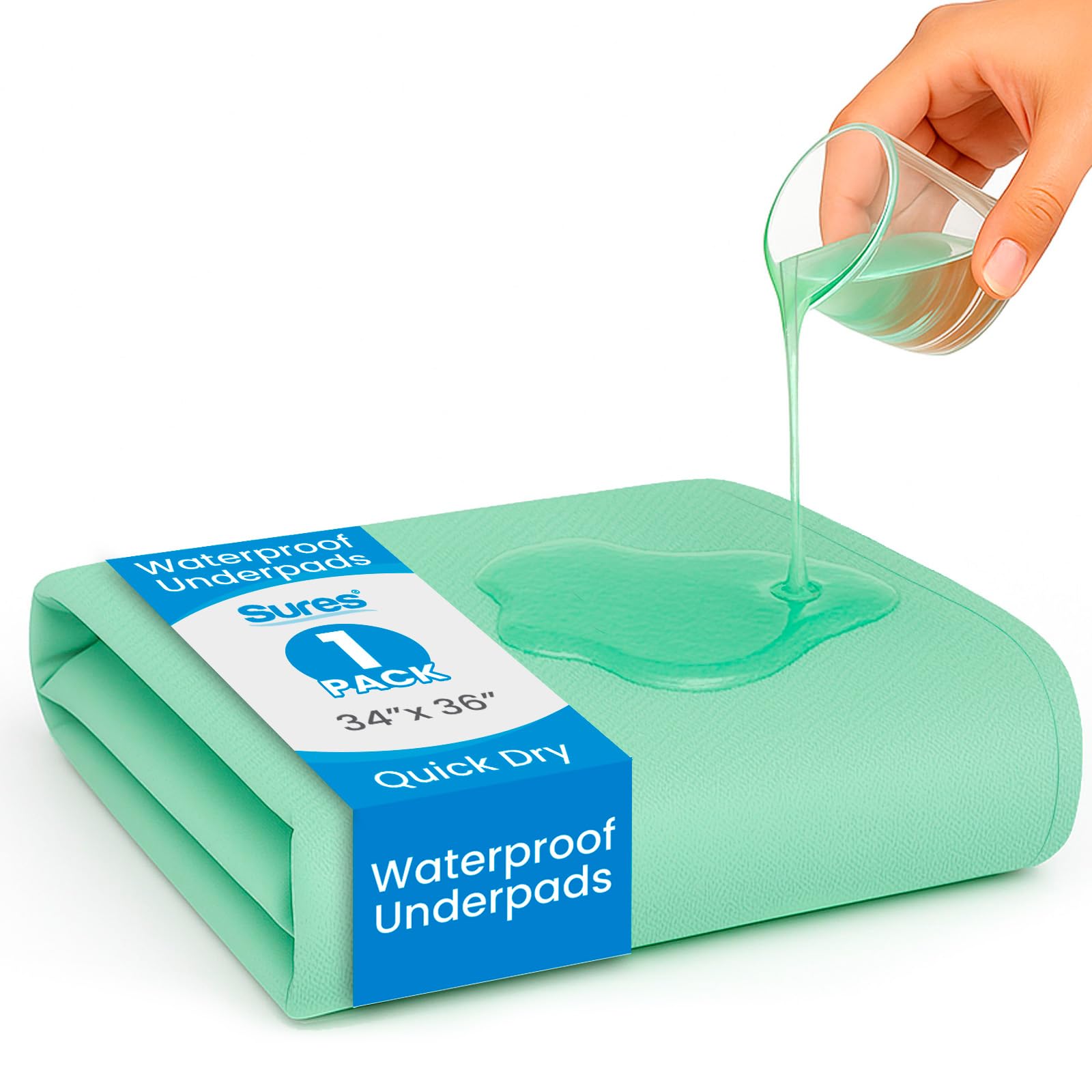 Vive Incontinence Bed Pad Sheets - Washable Mattress Protectors for Women, Men, Elderly, Kids, Pets - Overnight Urinary - Reusable Dry Underpad - Silent, Soft Protection