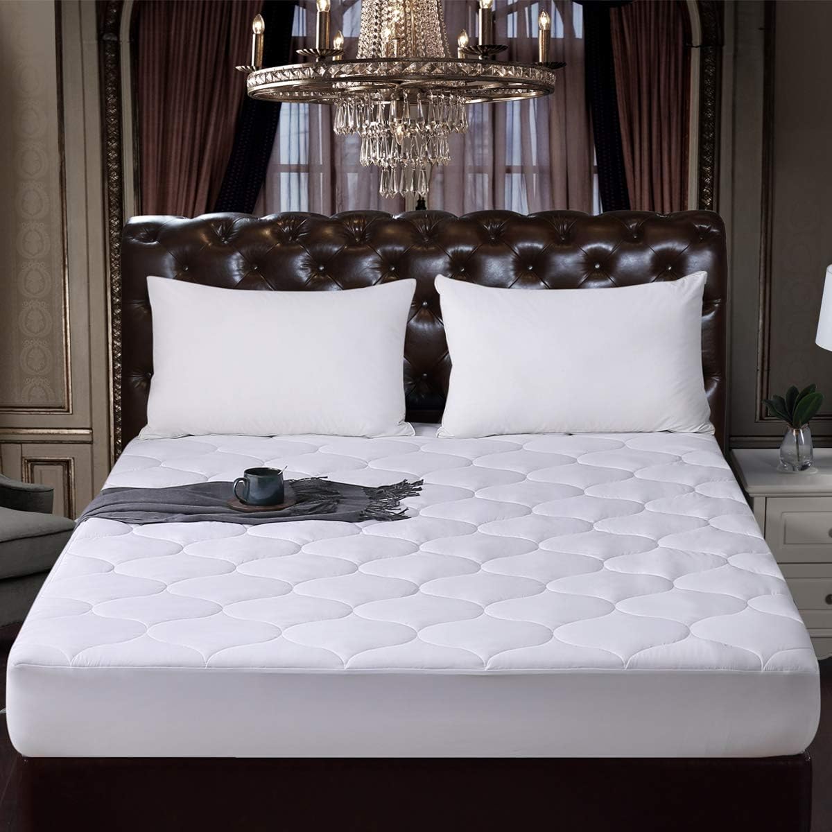 Breathable Mattress Topper Twin XL ELNIDO QUEEN Mattress Pad Quilted