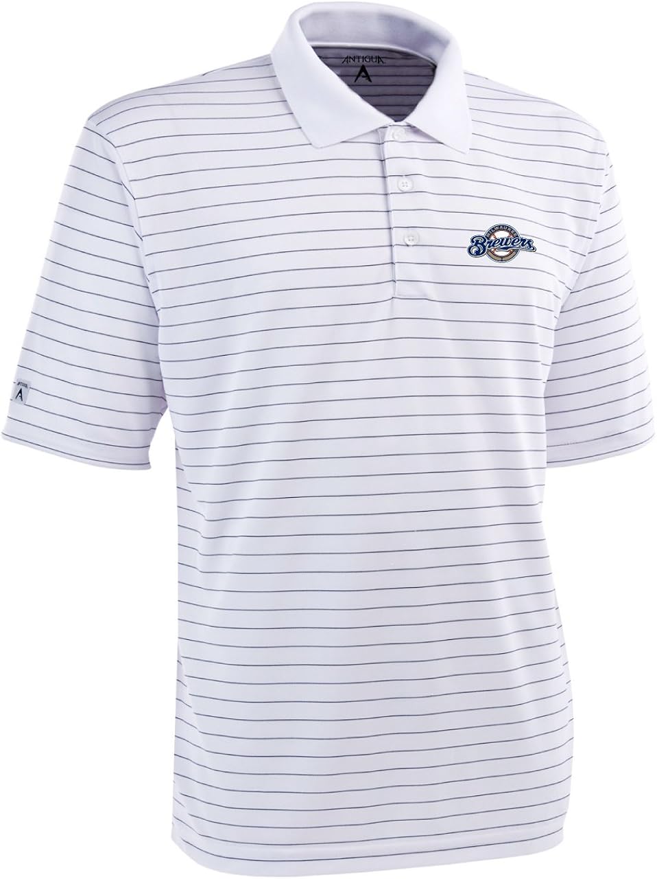 Amazon.com : MLB Men's Milwaukee Brewers Elevate Desert Dry Polo (White/Black, Small) : Sports 