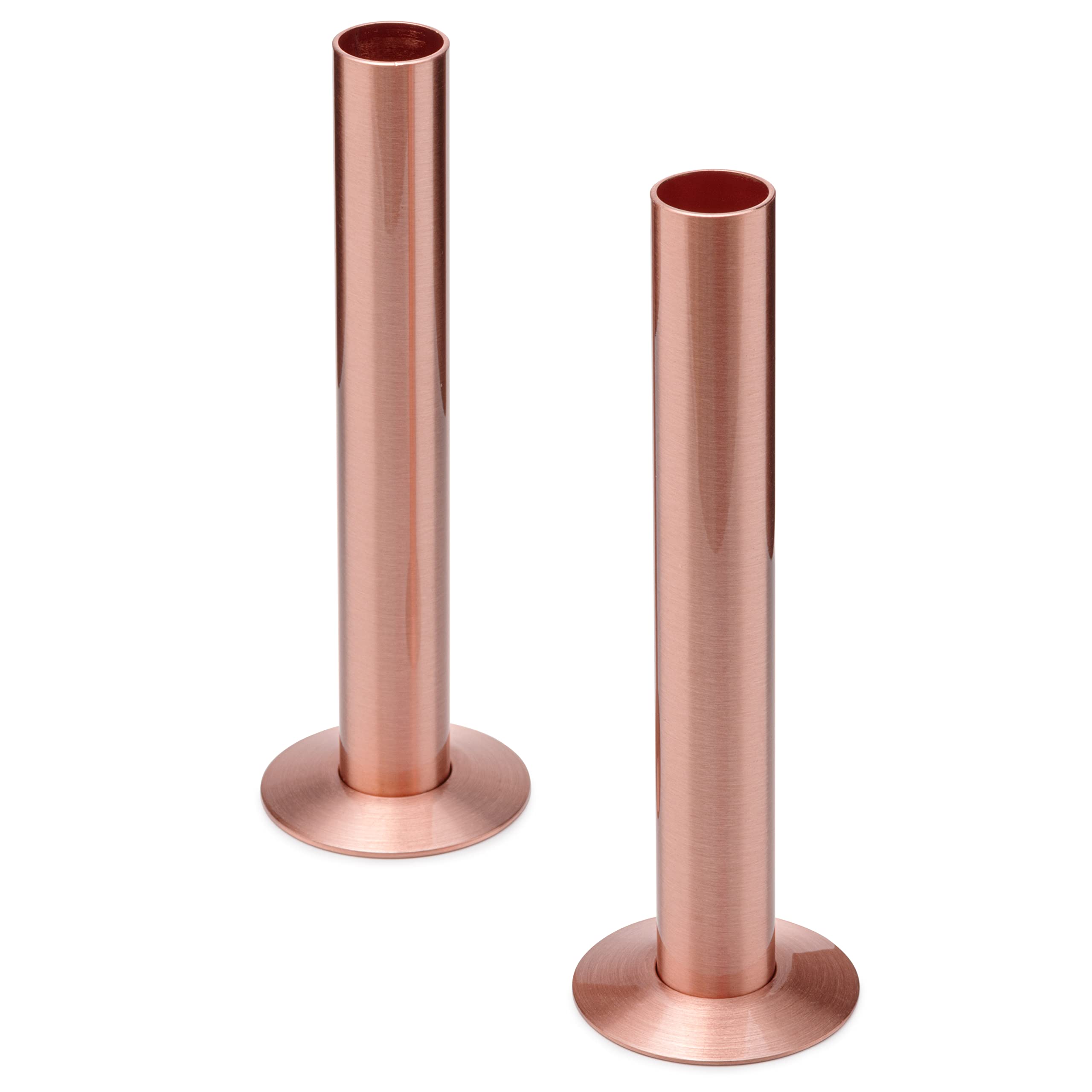 Sandy Beach Copper Pipe Covers & Collars - Thermostatic Radiator Valve Pipe Sleeves (130mm x 18mm)