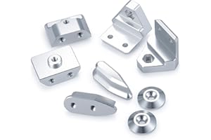 WEFEINO Metal Rear Wing Fixed Mount Upgrade Parts for 1/7 ARR-ma Limitless F1 RC Car Crawler (Silver)