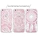 iPhone 6s Case, FiveBox 3-Pack Ultra Thin [Shockproof] Silicone TPU Gel Clear Case, Henna White Floral Paisley Flower Mandala Flowers Pattern Hard Back Protective Bumper Case for iPhone 6, iPhone 6s