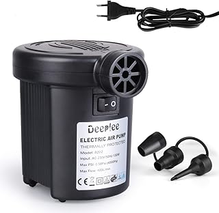 Deeplee Elektrische Luftpumpe Elektropumpe Power Pump,2 in 1 Inflate und Deflate Elektrische Pump mit 3 Luftdüse für aufblasbare Matratze,Kissen,Bett,Boot,Schwimmring