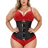 ALINBAIST Latex Waist Trainer for Women, High Compression Tummy Control Zipper Underbust Corset, Hourglass Body Shaper