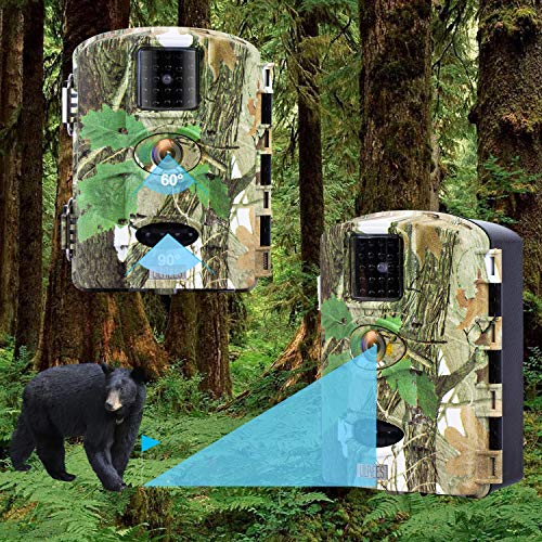 Lilbees Trail Game Camera 16MP 1080P Waterproof Hunting Scouting Cam Wildlife Monitoring Motion Activated Night Vision 2.4" LCD IR LEDs