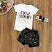 Morecome Baby Girl Letter T shirt Pants Headband Outfits (2T, White)