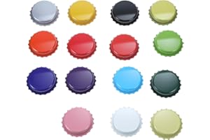Oruola 15pcs Beer Bottle Caps, Assorted Bottle Caps for Crafts, Ideal Bottles Tops for Homebrew Projects，Multi-Color