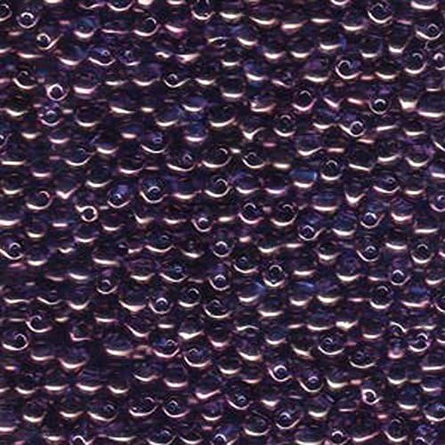 Lavender Blue Gold Luster Miyuki 3.4mm Fringe Seed Bead Glass Tear Drops 25 Gram Tube Approx 650 Beads