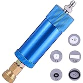 Creation Core High Pressure PCP Hand Pump Air Filter Water-Oil Sparator with Female and Male Quick Connect for High Pressure Air Compressor Pump 30Mpa Blue