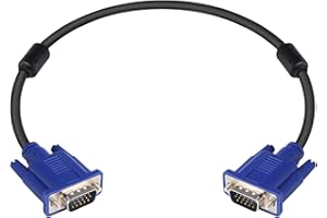 Pasow VGA to VGA Monitor Cable HD15 Male to Male for TV Computer Projector (1.5 Feet)