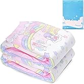 LittleForBig Ultra Absorbent 7000 mL Adjustable Hook-and-Loop Fastener Closure Adult Printed Cloth Back Diaper 2 Pieces - Fairy Littles in Dreamland (Large 36"-48")