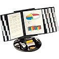 Aidata FDS021L-30 Flip and Find Reference Display Document Holder, Black, 30 Panels 60 Pages, Letter Size