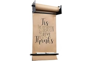Fitous 24" Kraft Paper Dispenser Wall Mount，Butcher Paper Dispenser，Paper Roll Cutter to Do Lists,Ideal for Home,Office Wall Paper Holder with Serrated Edge Cut Bar-Black