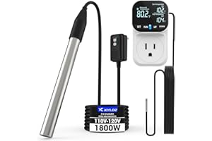 XYLOZ 1800W Immersion Electric Water Heater, Fully Submersible Water Heaters with Thermostat & GFCI, for Sinks, Bathtubs, Washbasins, Small Swimming Pools, Water Storage Tanks, Hot Tubs, Buckets, Bathtub