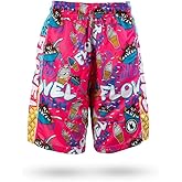 Flow Society Flovel Ice Cream Boys Shorts - Kids Athletic - Basketball - Baseball - Hockey - Football - Lacrosse - Pink