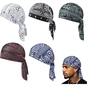 Cooling Skull Cap Helmet Liner, Paisley Cooling Headscarf Cap Set, Elastic Cycling Sports Cap Cooling Headscarf Cap Set,Banda