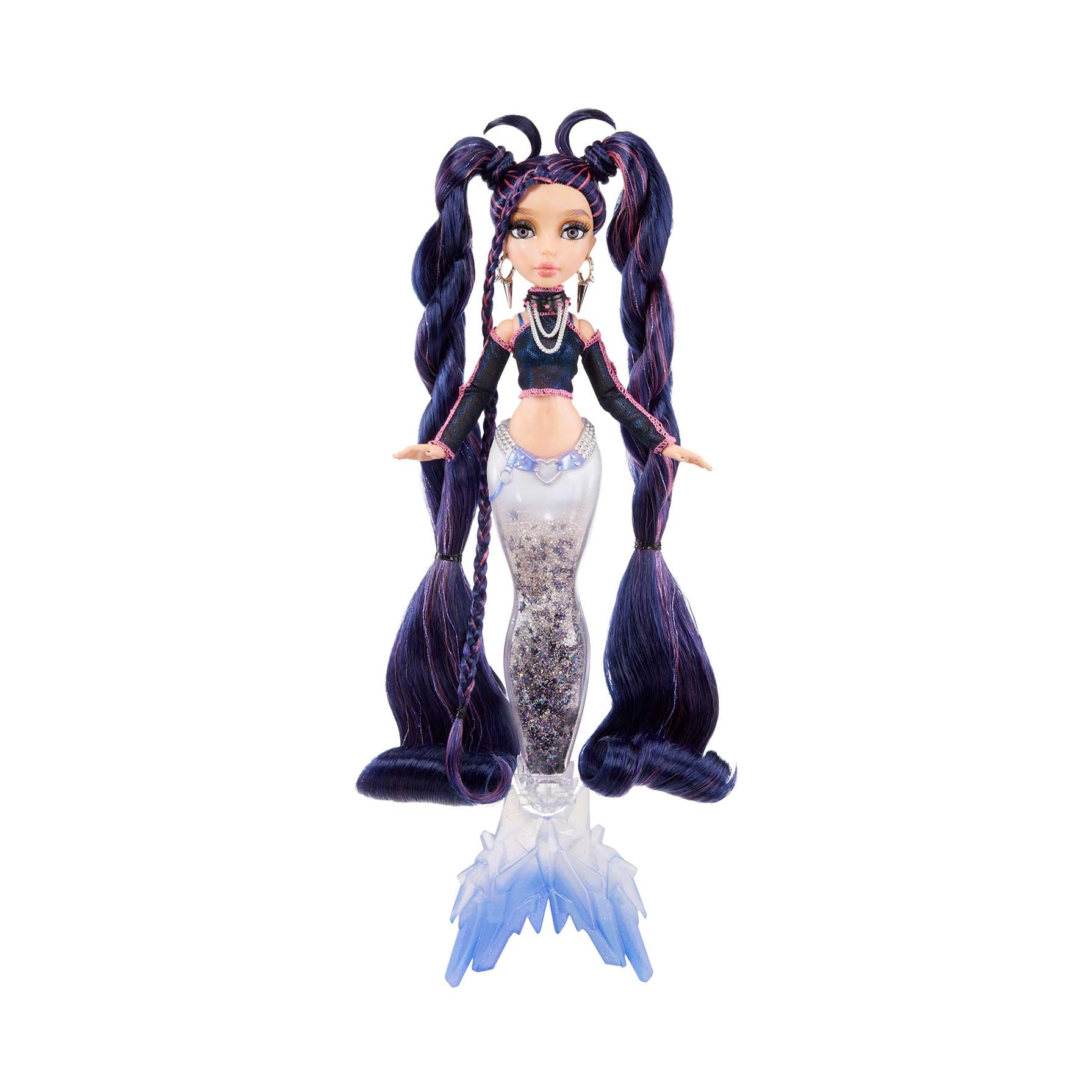 Mermaze Mermaidz Winter Waves - NERA - Includes Mermaid Fashion Doll, Colour Change Fin, Glitter-Filled Tail, and Accessories - For Kids and Collectors Ages 4+,Pink,purple