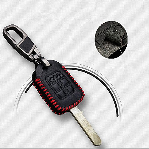 Genuine Leather smart case cover for Honda key chain fit Jazz Grace Jade Civic Odyssey Accord XR-V CR-V Vezel City Car-covers Car Stylin holder bag
