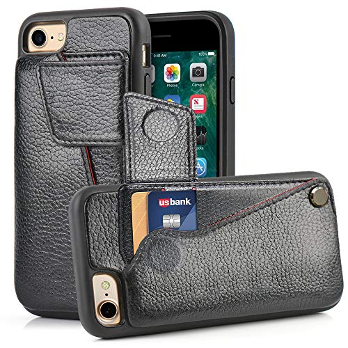 Iphone 7 Wallet Case Zvedeng Iphone Se2 Wallet Case Iphone 8 Wallet Case With Credit Card Holder Slot Leather Wallet Phone Case Protective Cover Magnetic Flip Case For Iphone Se2 8 7 4 7inch Black Pricepulse