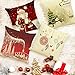 Hoomall Christmas Pillow Covers 18x18 Set of 6-Cartoon Decorative Christmas Throw Pillow Covers for Home Decor-Xmas Snowman Pillow Covers Without Core