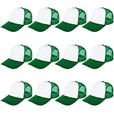 ZH 12 Pcs Sublimation Trucker Hats Blank Mesh Baseball Cap Polyester Bulk Mesh Trucker Hat for Men and Women