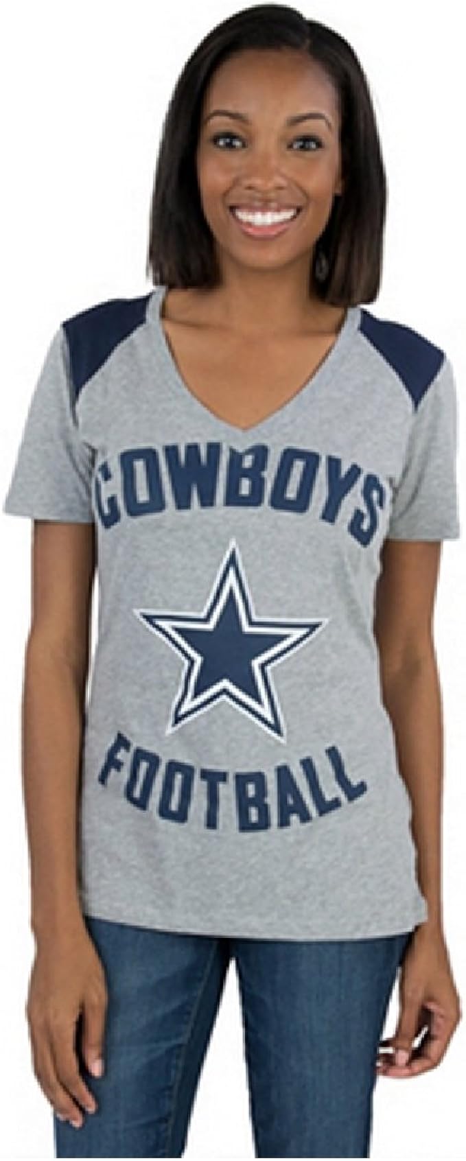 Amazon.com : Womens Dallas Cowboys Nike Stadium Football Gray V-Neck T-Shirt Ladies Large : Clothing