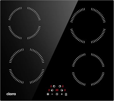 CIARRA 60cm Four Zone Induction Hob 6000W Hardwired CABBIH4-A