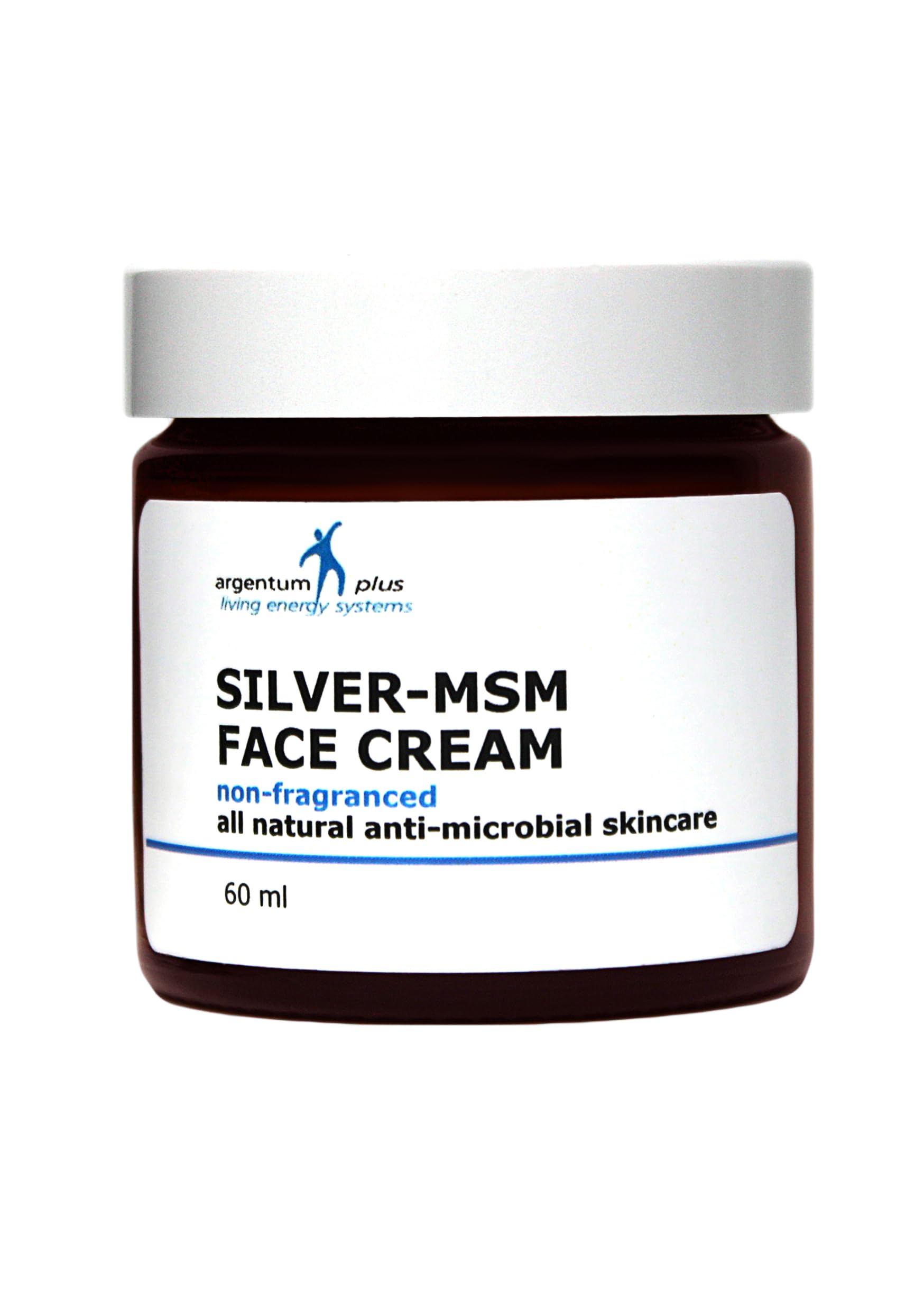 argentum plus – Silver-MSM Face Cream Non-Fragranced 60 ml | Light, non-greasy moisturizer with Rosehip Seed Oil and Provitamin B5