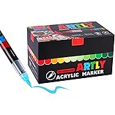 SASPOO Acrylic Paint Markers, Acrylic Paint Pens, Fabric Markers for Textile, Rock, Glass, Wood, Paper, Ceramic, Canvas DIY Art Supplies Kit for Kids and Adults (240)