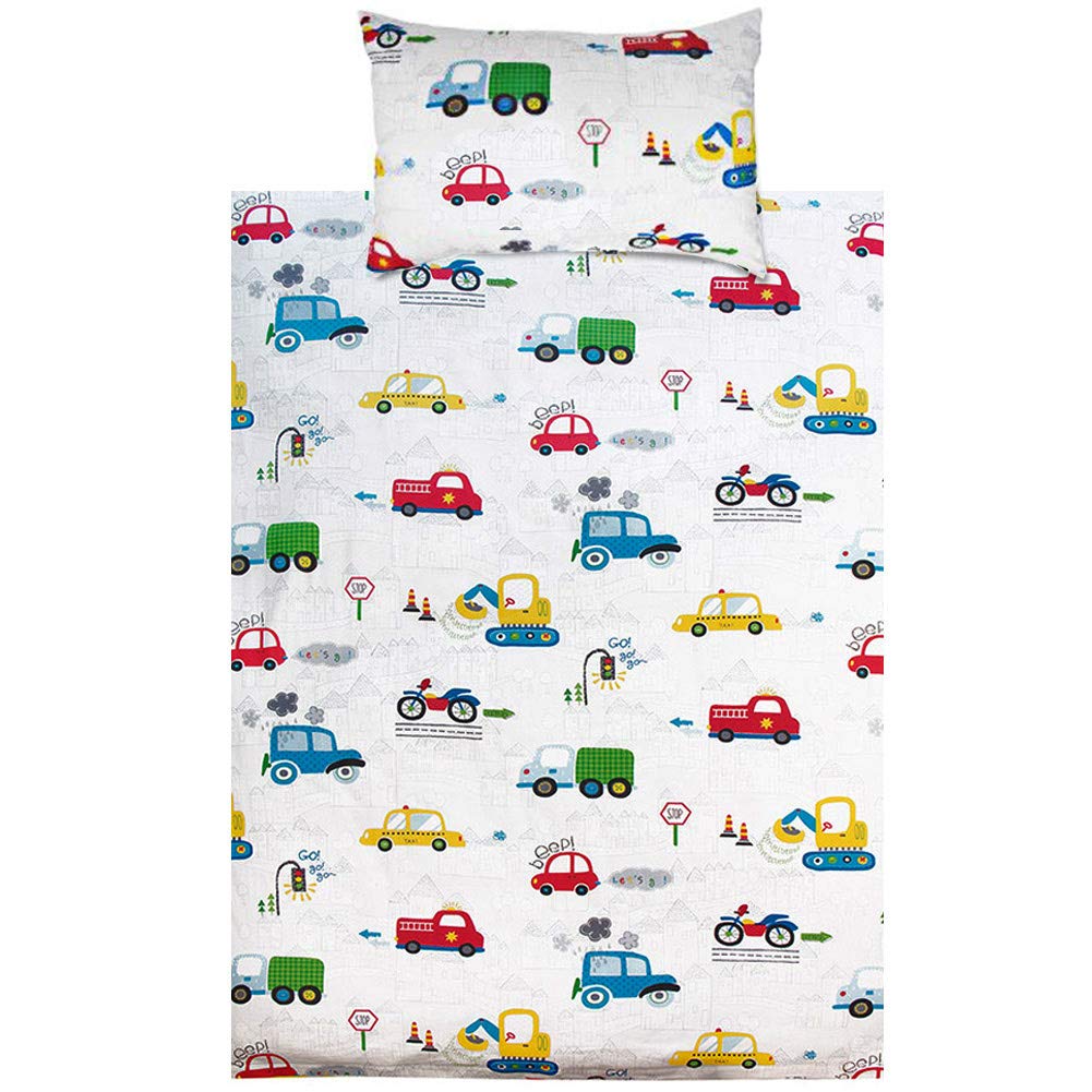 KEAYOO Cot Bedding - 100% Cotton 100X135CM Cot Duvet Cover + Pillowcase for Toddler