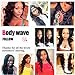 Longqi Beauty Body Wave Hair 3 Bundles with Middle Part Lace Closure, Brazilian Unprocessed Human Hair Weave Body Wavy Natural Color 16 18 20+14