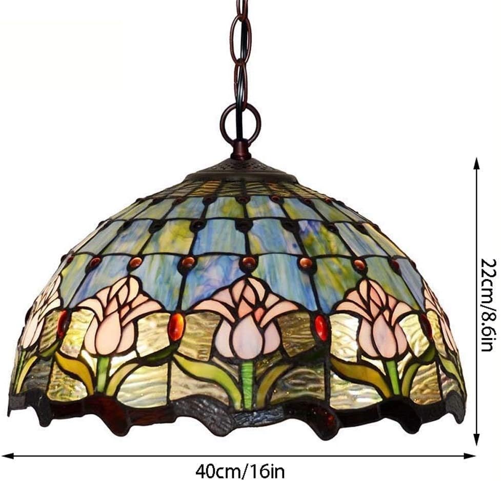 Tiffany Style Chandelier With 16 Inch Shade Victorian 2 Light