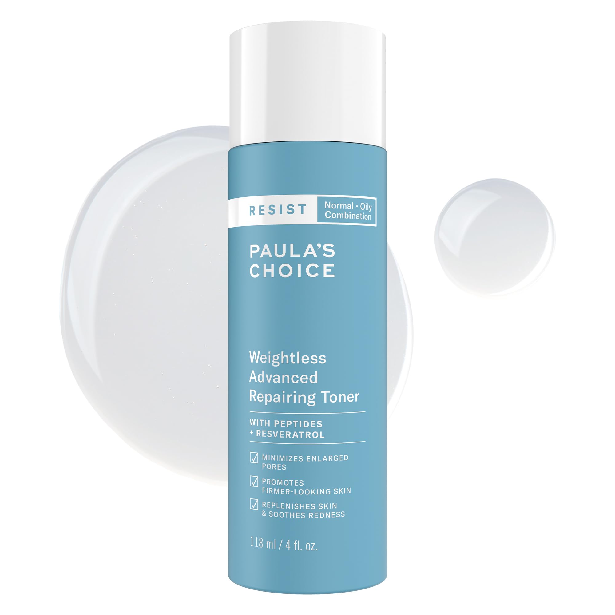 Paula's Choice Resist Anti Aging Repairing Toner - Minimizes Enlarges Pores, Rehydrates & Corrects Uneven Skin - Fights Blackheads - Niacinamide - Oily to Combination Skin - 118 ml