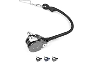 BLUEWING Blue Water Outrigger Halyard Line Lock Pulley Single/Double/Triple/Quad Aluminium Alloy with Stainless Steel Snap Swivel for Offshore Fishing