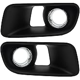UOIENRT 2Pcs 68072021AA Left & Right Fog Light Cover Fog Light Chrome Bezel Replacement for Dodge Charger SRT8 2012-2014 Replace 68072020AA CH1038153 CH1039153