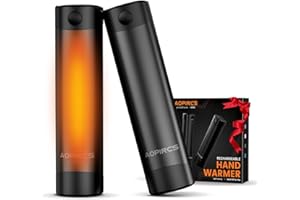 Rechargeable Hand Warmers 2 Pack, Electric Pocket Heater, 360° Heating, 2x5000mAh 18Hrs Long Last, 3 Settings - Camping, Hunt