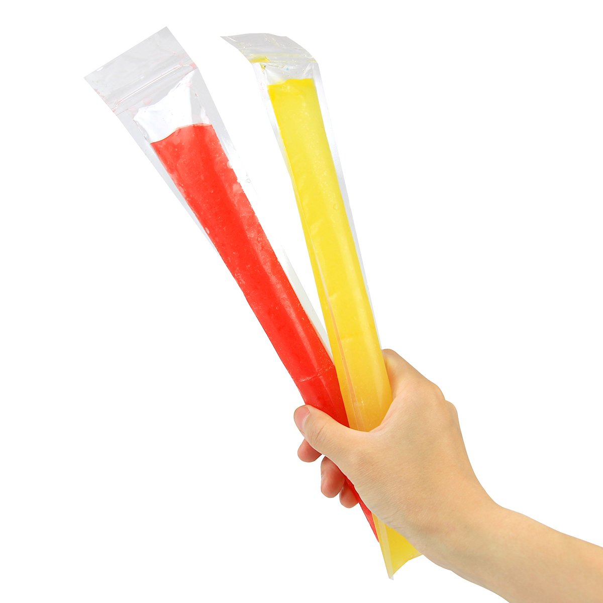 Ohomr 150pcs Popsicle Mold Bags with 5 Free Popsicle Holder and Folding Funnel for Freezing DIY Ice Candy Fruit Juice Snack Yogurt Pop Pouch