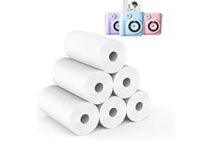 6 Rolls Instant Print Paper Refill for Kids Instant Camera Print - Hikkon Thermal Paper Rolls Photo Print HD Printing for Mos