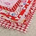 KINGSO 8PCS Cotton Fabric Bundles Quilting Sewing Patchwork Cloths DIY Craft 19.7x19.7inch Red Series