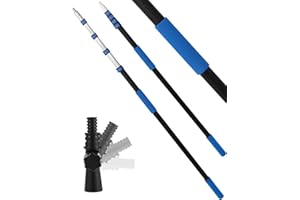 HVERYPPY Telescopic Extension Pole Reach to 28FT,Paint Roller Extension Pole, telescoping Pole with Flip-Lock Design, Multi-Purpose extendable Pole for Windows Cleaning Paint Roller, Duster(Blue-20ft)
