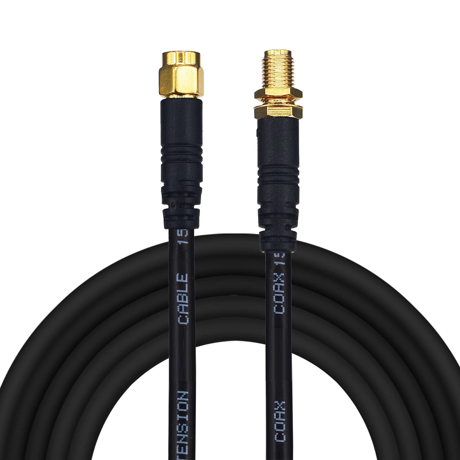 YILIANDUO SMA WiFi Antenna Cable 5M /16.4ft SMA Male to Female Molded Cable Low Loss RG58 Coaxial Cable for RF Radio/WiFi Antenna/GPS LTE Antenna Coax Cable (Not for TV)