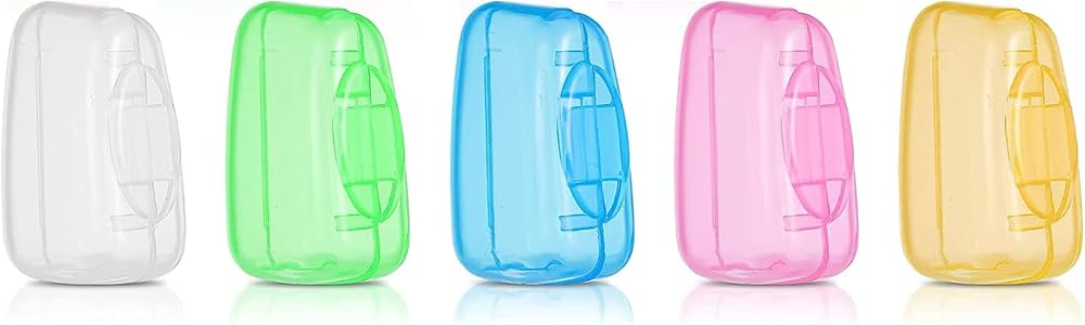 GORILLAPLANET 5 Travel Toothbrush Head Covers - Protectors in 5 Colors