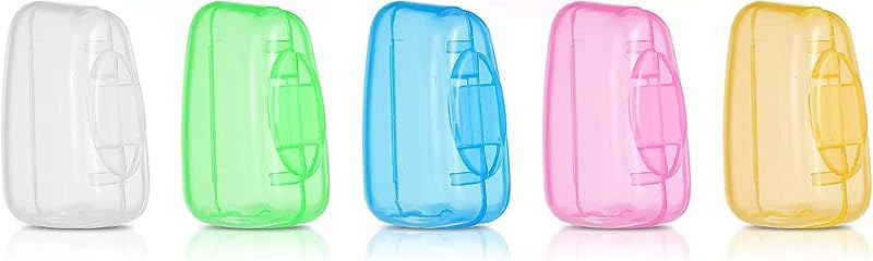 GORILLAPLANET 5 Travel Toothbrush Head Covers - Protectors in 5 Colors