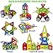 LearnFun 56 Pieces Strong Magnetic Building Block Set | Colorful 3D Construction Tiles for Children | Best Educational, Learning Preschool Creativity Kit STEM Toys for Toddlers, Kids, Girls and Boys