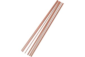 HWYEE 10PCS 99.98% Pure Copper Round Rod 0.12"/3mm Dia 12"/305mm Length Bare Copper Cu Metal Rod Solid Copper Rod for DIY Metal Working Hobbies (0.12"/3mm Dia 12"/305mm Length)