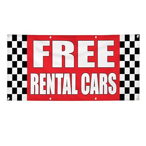 Amazon Com Vinyl Banner Sign Free Rental Cars Auto Body Shop Car