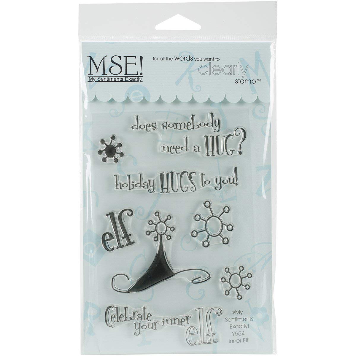 MSE My Sentiments Exactly Clear Stamps 4 x 6-inch Sheet Inner Elf, Acrylic, Multicolour, 0.38x12.06x21.59 cm