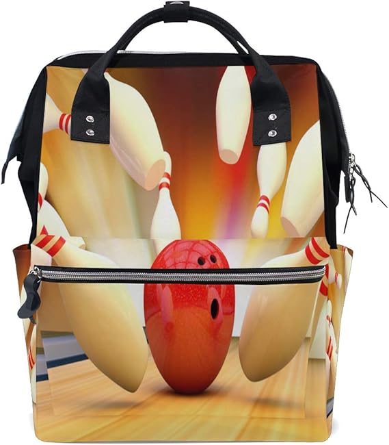 MUOOUM Cool Sport Bowling Ball Diaper Bags Mommy Bag Nappy Nursing Backpack for Baby Care Multi