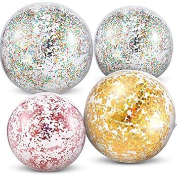 glitter filled beach ball